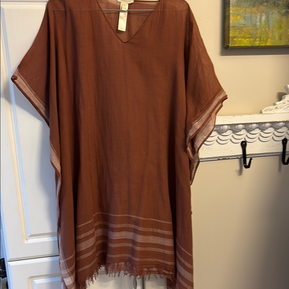 Eileen Fisher cotton poncho/tunic. O/S